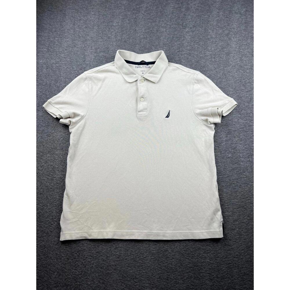 Nautica Slim Fit Polo Shirt Gray Size Medium